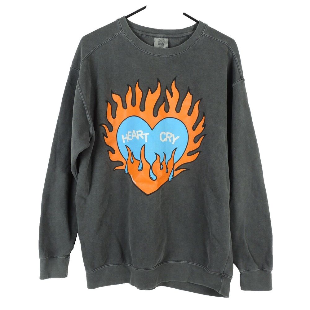 SEU Worship Heart Cry Sweatshirt Adult Large Gray/Grey Christian Prophetic Pop